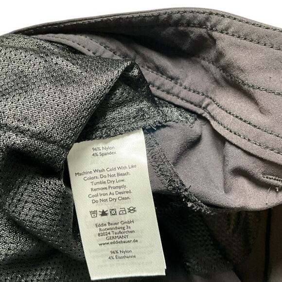 Eddie Bauer Black Women's Size 14 Outdoors Pants Zip Back Pockets Snap Bottoms - Picture 9 of 11